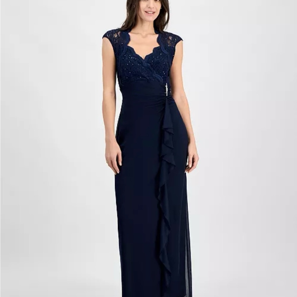 Elegant Navy Evening Gown perfect for Mother of the Bride/Groom or any occasion